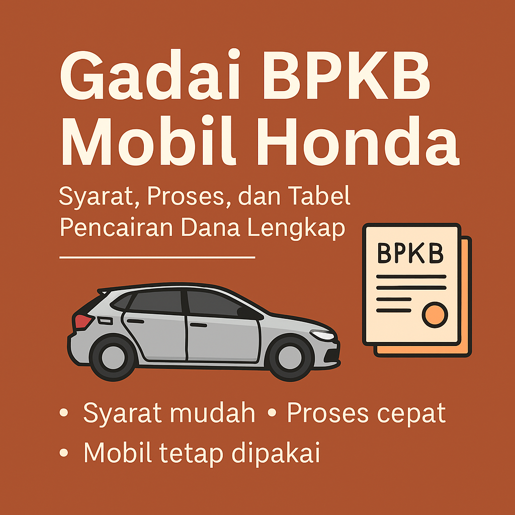 Kredit Jaminan BPKB Mobil Honda Agar Disetujui Lebih Cepat