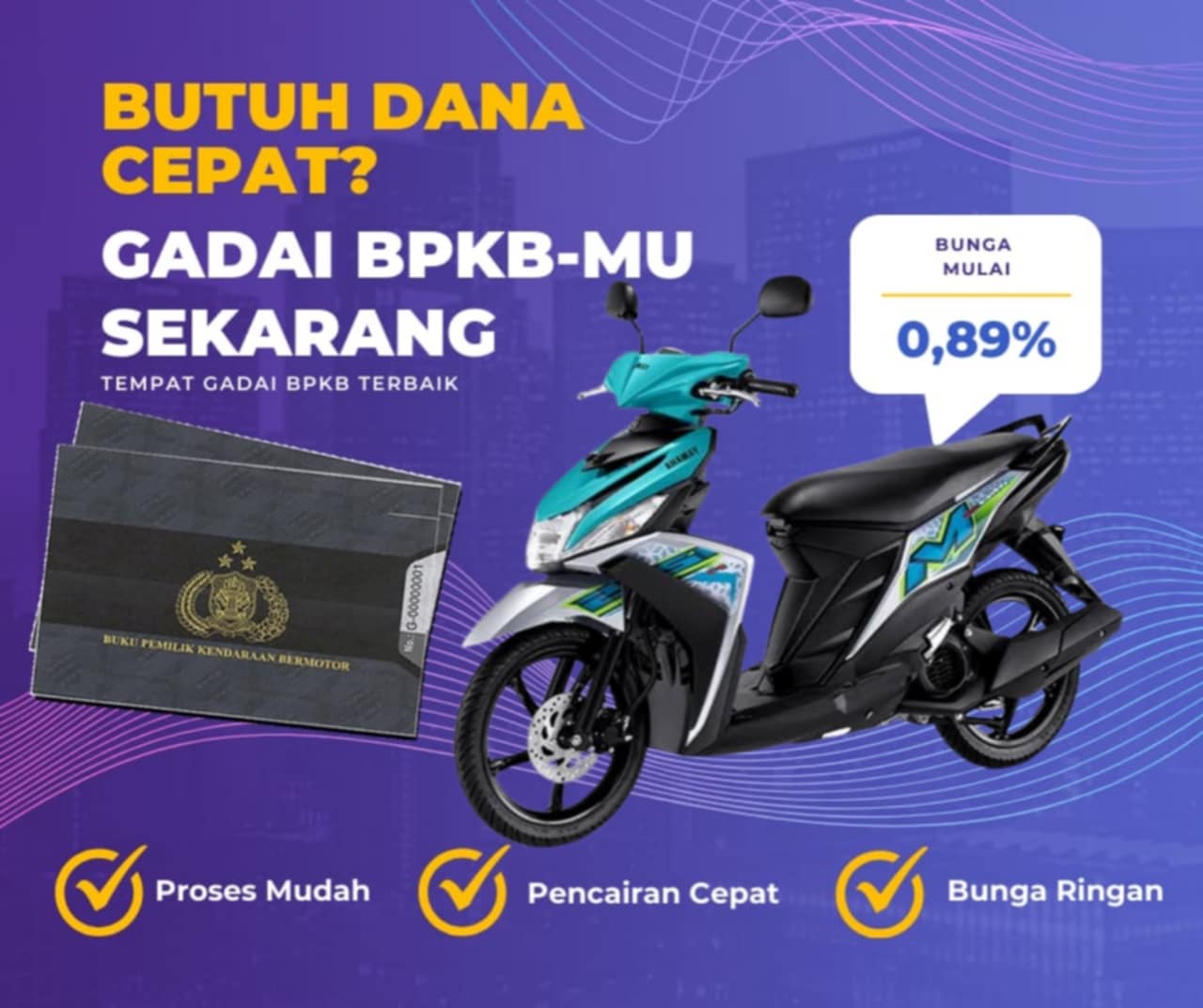 Kredit Jaminan Bpkb Motor Yamaha Mio Lbp Dapat Dana Berapa? Seperti Ini Simulainya