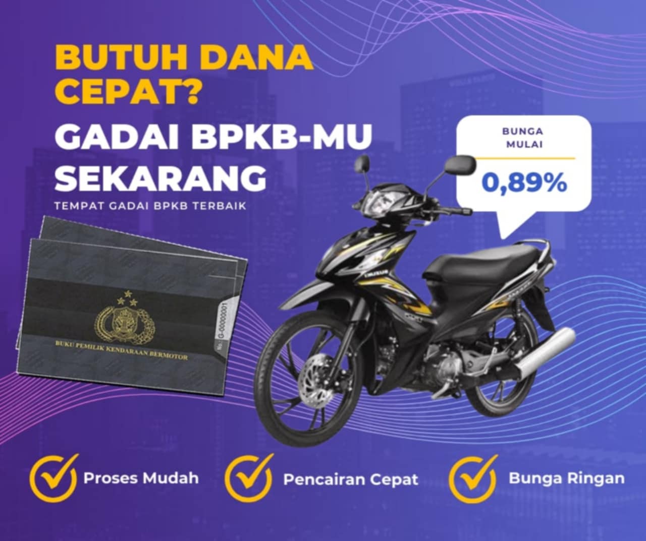 Kredit Jaminan Bpkb Motor Suzuki Shogunaxelo 125 R Dapat Dana Berapa? Seperti Ini Simulasinya