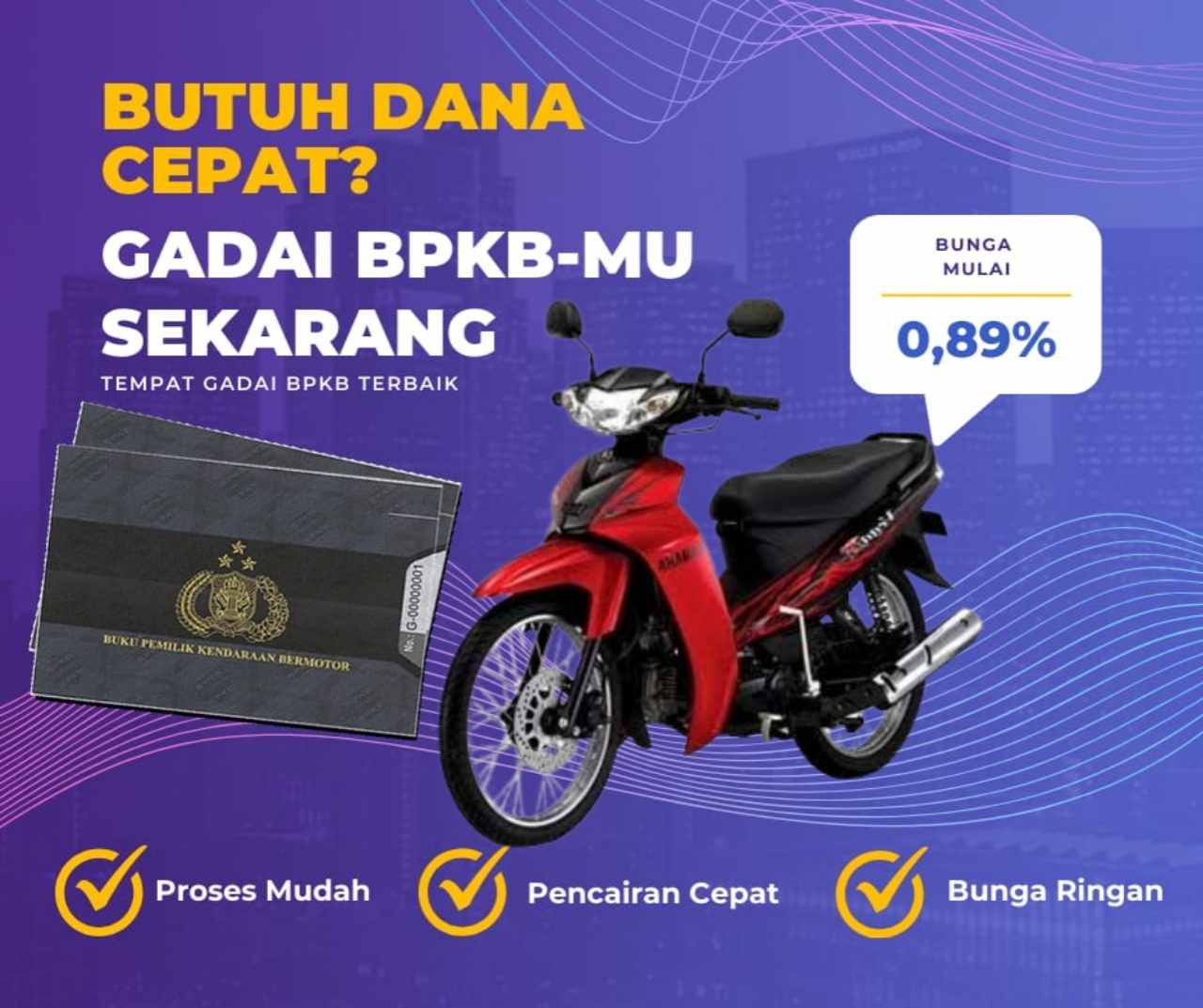 Kredit Jaminan Bpkb Motor Yamaha Newvega RR Dapat Dana Berapa? Seperti Ini Simulasinya