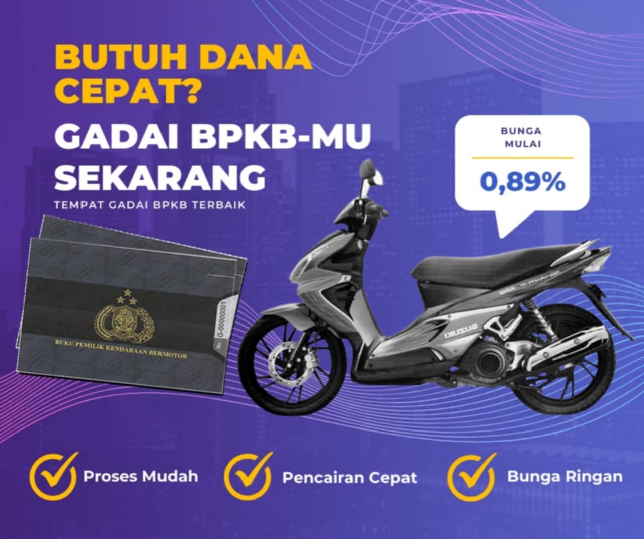 Kredit Jaminan Bpkb Motor Suzuki Skywave 125 Dapat Dana Berapa? Seperti Ini Simulasinya